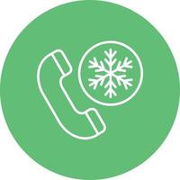 Cold Calling Line Circle Background Icon vector