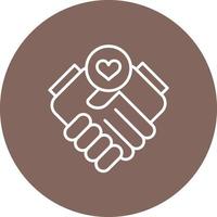 Relationship Line Circle Background Icon vector