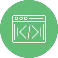 Development Line Circle Background Icon vector