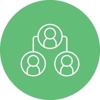 Delegating Task Line Circle Background Icon vector