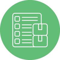 Production Priorities Line Circle Background Icon vector