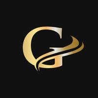 G Letter Logo Luxury Concept vector