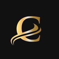 C Letter Logo Luxury Concept vector