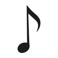 símbolo de nota musical signo de melodía plantilla de vector de icono de música