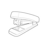 stapler in line art vector style, isolated on white background. stapler in line art vector style for coloring book.