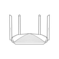 Router line art vector. Line art vector isolated on white background for coloring book.