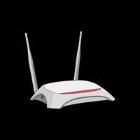 Router vector art. Vector Art isolated on black background for coloring book.