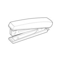 stapler in line art vector style, isolated on white background. stapler in line art vector style for coloring book.