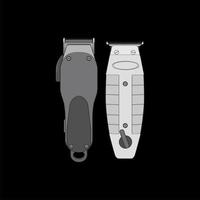 set of hair clipper machine vector  art style. Hairdresser professional tool. Vector art illustration isolated for coloring book.