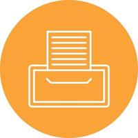 Record Keeping Line Circle Background Icon vector