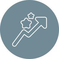 Performance Management Line Circle Background Icon vector