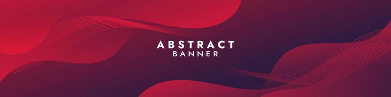 Abstract Red Fluid Wave Banner Template vector