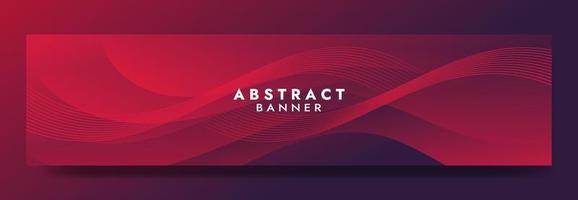 Abstract Red Fluid Wave Banner Template vector