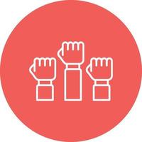 Protest Line Circle Background Icon vector