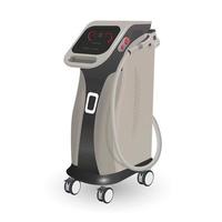 Laser machine for hair removal and beauty treatments. Cosmetic laser machine vector