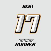 Vector Racing Number Template 17