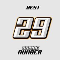 Vector Racing Number Template 29