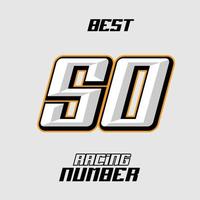 Vector Racing Number Template 50