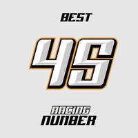 Vector Racing Number Template 45