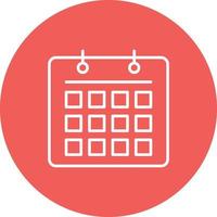 Calendar Line Circle Background Icon vector