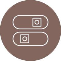 Toggle Switches Line Circle Background Icon vector