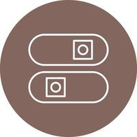 Toggle Switches Line Circle Background Icon vector