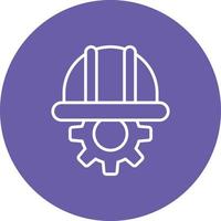 Automated Engineering Line Circle Background Icon vector