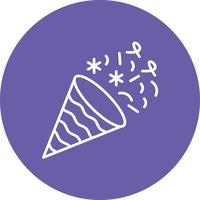 Confetti Line Circle Background Icon vector