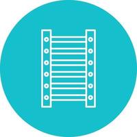 Ladder Line Circle Background Icon vector