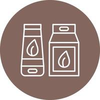 Natural Product Line Circle Background Icon vector