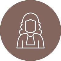 Judge Line Circle Background Icon vector