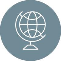 Globe Line Circle Background Icon vector