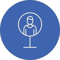 User Placeholder Line Circle Background Icon vector