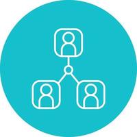 Third Party Line Circle Background Icon vector