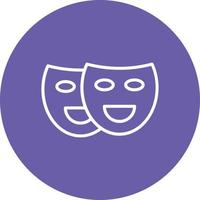 Masks Line Circle Background Icon vector