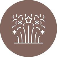 Fireworks Line Circle Background Icon vector