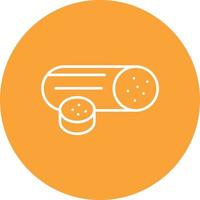 Cucumber Line Circle Background Icon vector