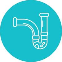 Unclogging Line Circle Background Icon vector