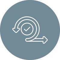 Scrum Line Circle Background Icon vector