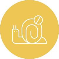 Snail Control Line Circle Background Icon vector