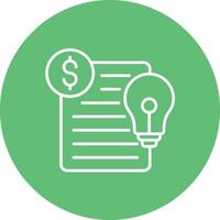 Intangible Asset Line Circle Background Icon vector