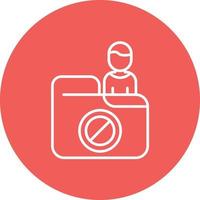 Sensitive Personal Data Line Circle Background Icon vector
