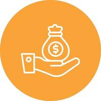 Compensation Line Circle Background Icon vector