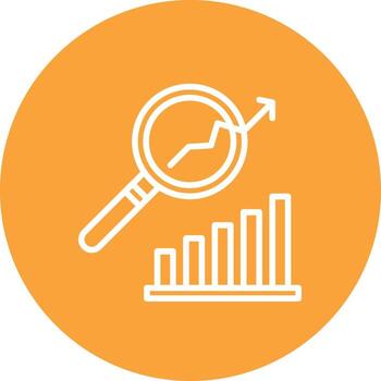 Trend Line Circle Background Icon vector