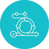 Scrum Line Circle Background Icon vector