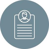 Personal Linked Data Line Circle Background Icon vector