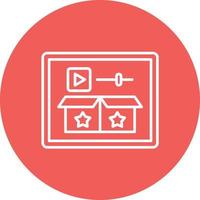 Demonstration Line Circle Background Icon vector