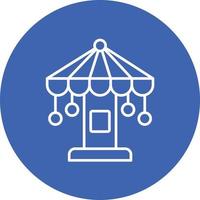 State Fair Line Circle Background Icon vector