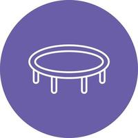 Trampoline Line Circle Background Icon vector