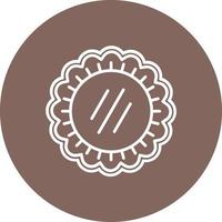 Meat Pie Line Circle Background Icon vector